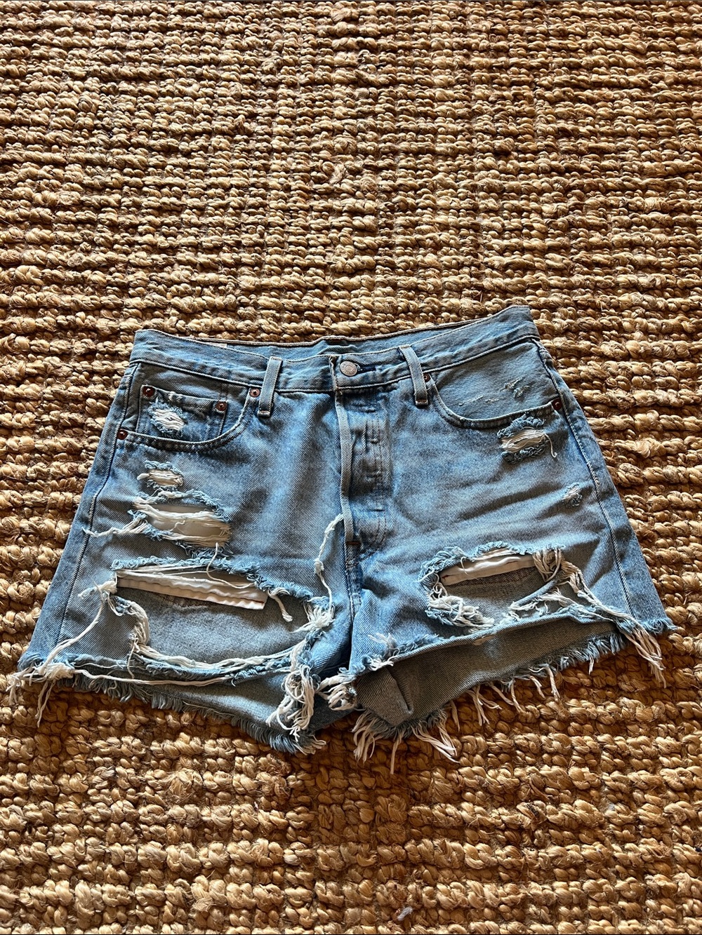 Levi's 501 Vintage Distressed Denim Shorts